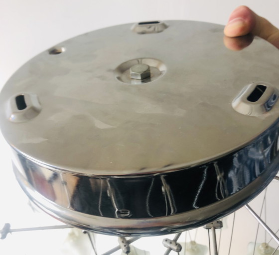 Image 1 of Lucciole cascade kroonluchter van MetalSpot, Italië, chroom en matglas