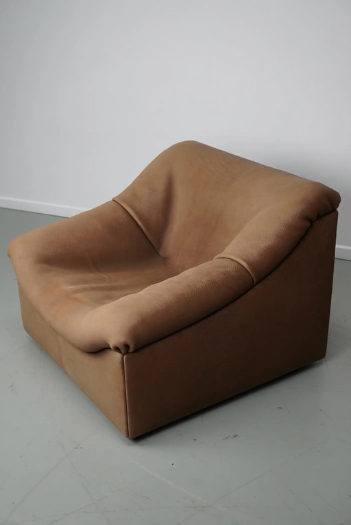 De Sede DS46 Lounge Fauteuil en cuir de buffle Tan/Beige, Suisse