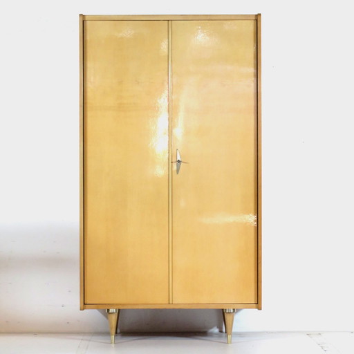 Vintage mid-century modern 2-door closet, 1950s