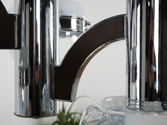 Image 1 of Kroonluchter uit het ruimtetijdperk, Muranoglas, jaren 70, gemaakt in Italië