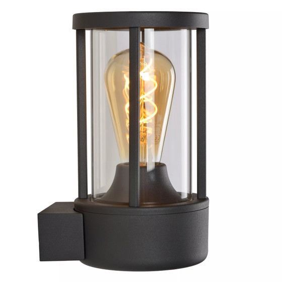 Lucide LORI Indoor/Outdoor Wall Lamp – Ø 12 cm – E27 – IP44 – Wall lights, Aluminium, Modern (photo 4 of 4)