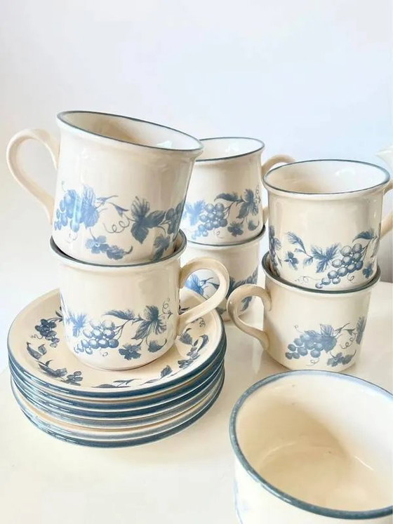 Servizio da caffè vintage Staffordshire – decoro uva blu – anni '70 – Accessori da cucina, Porcellana, Retro (photo 12 of 13)
