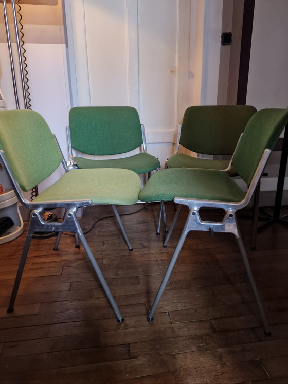 Image 1 of 🍏 series of 6 DSC 106 Chairs Giancarlo Piretti / Anonima Castelli, 1965, 70 Stamped