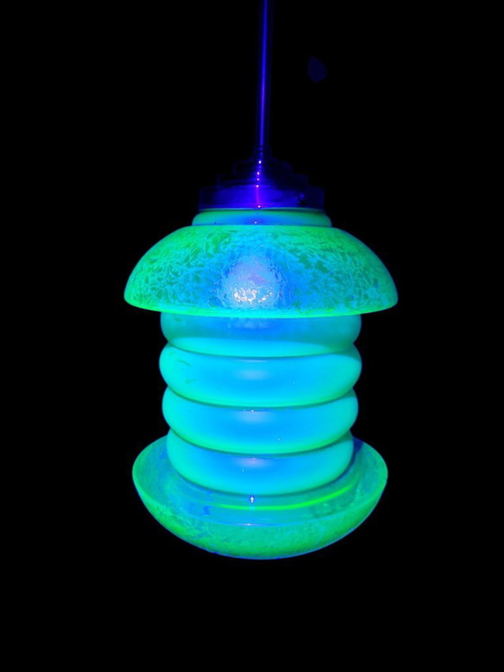 Lampada a sospensione in vetro uranio o annagreen, modello raro, Art Déco – Lampade a sospensione, Glass (photo 10 of 12)