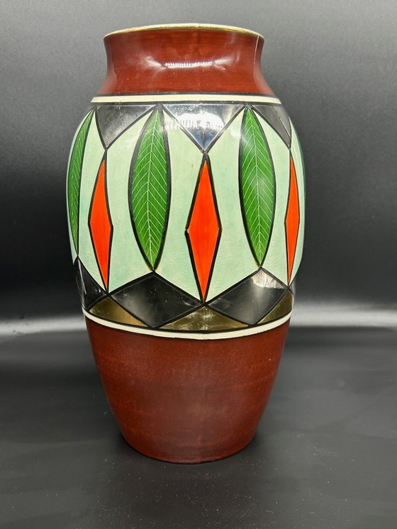 Image 1 of Vase Gustave de Bruyn Fives - Lille