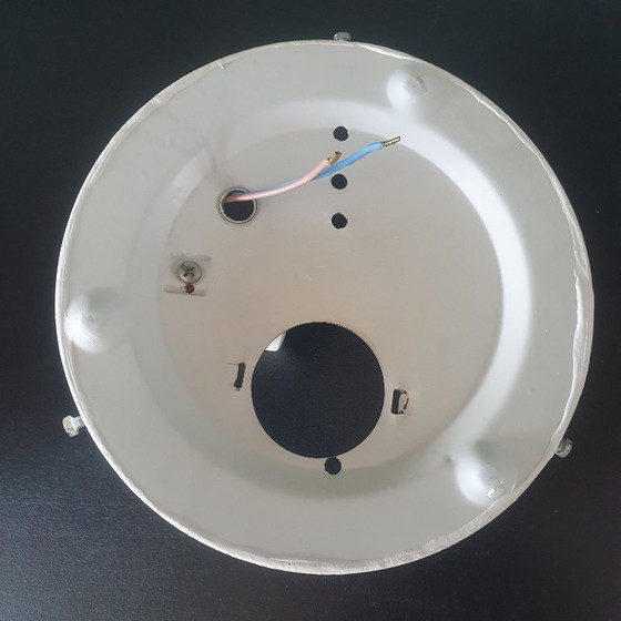 Image 1 of Lampada da soffitto vintage in vetro opalino UFO Raak Amsterdam