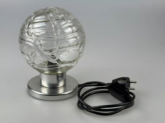 Image 1 of 60's 70's Lampe de chevet Chrome Doria Verre Space Age Design