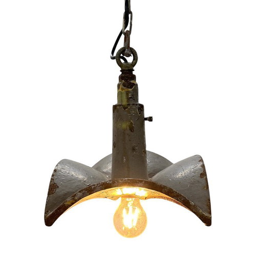 Suspension industrielle vintage n° 1 par Esla avec miroirs
