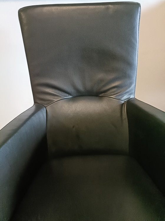 Image 1 of Black leather armchair