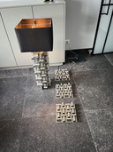 Design tafellamp incl 3 wandpanelen