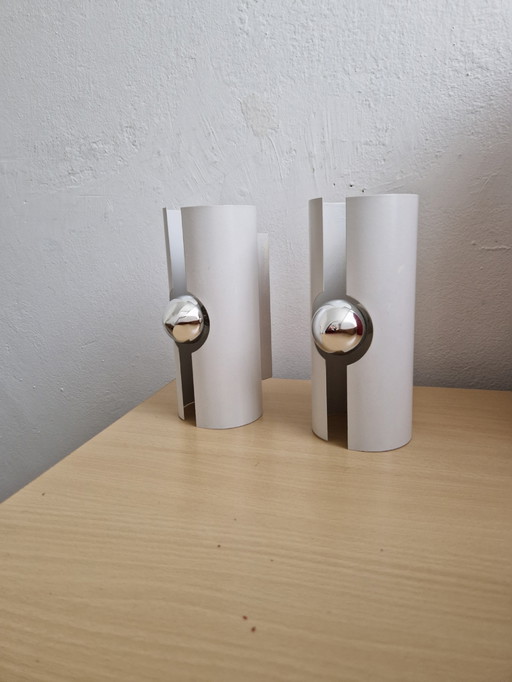 Set van 2 vintage wandlampen spage age design mid century