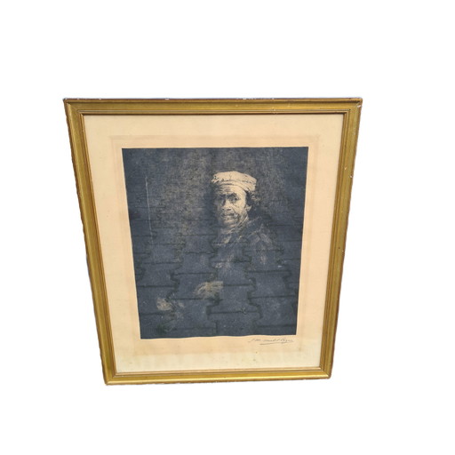 J.M. Michel Cazin - aquatint of Rembrandt