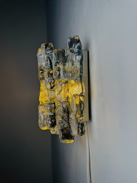 Image 1 of Model 4541 ice glass wall lamp by J.T. Kalmar for Kalmar Franken, Austria, circa 1960s