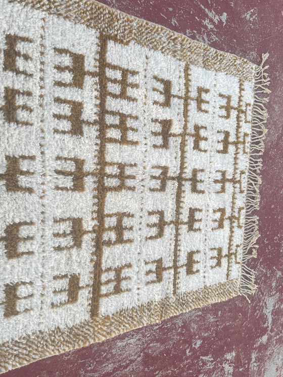 Tappeto berbero marocchino crema e cammello 250x200 cm – motivi geometrici – Tappeti, Lana, Cotone, Bohemian (photo 3 of 10)