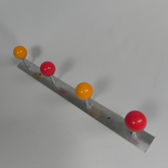 Image 1 of Wall coat rack with colored bulbs, 1950s