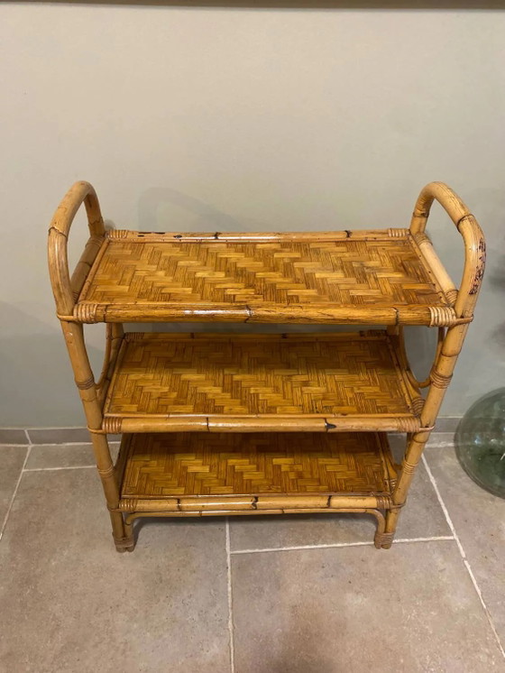Vintage rotan rek – Wandrek, Rieten (photo 6 of 17)