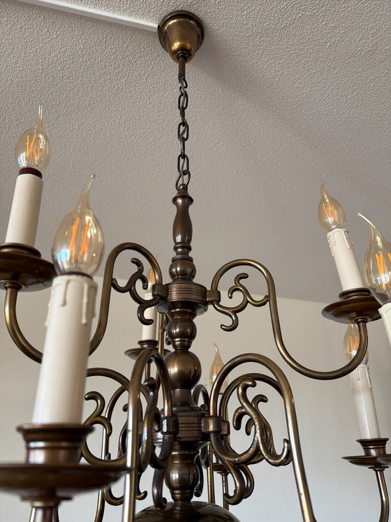 Lampadario fiammingo/olandese in ottone e dimmerabile (photo 3 of 5)