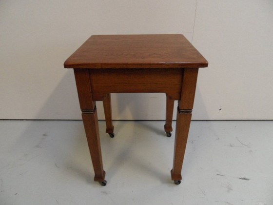 Image 1 of Vintage oak side table