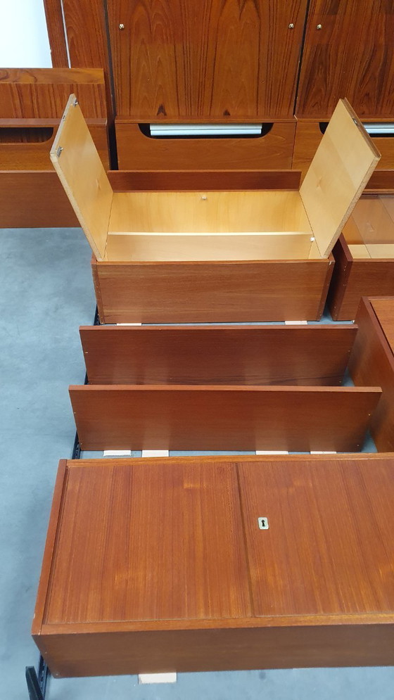 Image 1 of vintage wall unit deens modules teak 60s