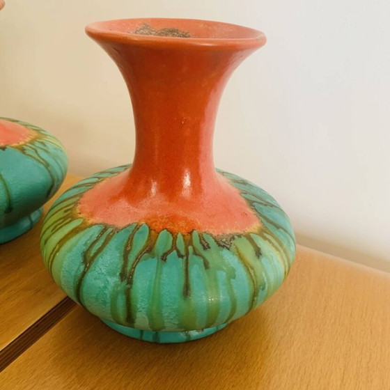Een paar vintage West-Duitse vazen – Ceramic (photo 5 of 13)