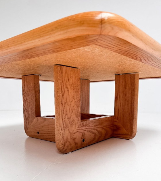 Image 1 of Couchtisch aus Buchenholz mit Mosaikintarsien, Middelboe und Lindum zugeschrieben, 1970er Jahre