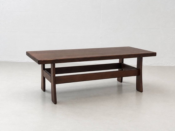 Scandinavian Vintage Coffee table in dark wood, 1970s (photo 8 of 15)