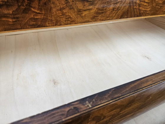 Image 1 of Commode Art Déco en ronce de noyer à quatre tiroirs