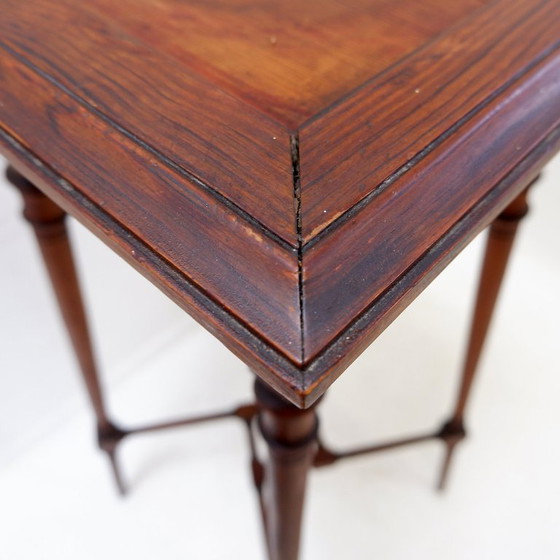 Image 1 of Mesa auxiliar antigua de madera - estilo Art Nouveau