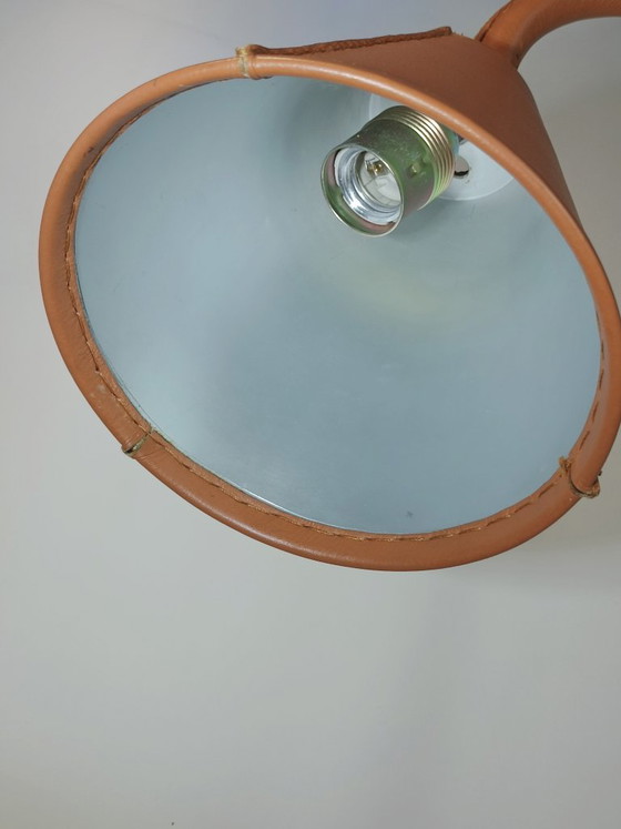 Table Lamp by Jacques Adnet for Valenti 1960s – Leather (photo 5 of 14)