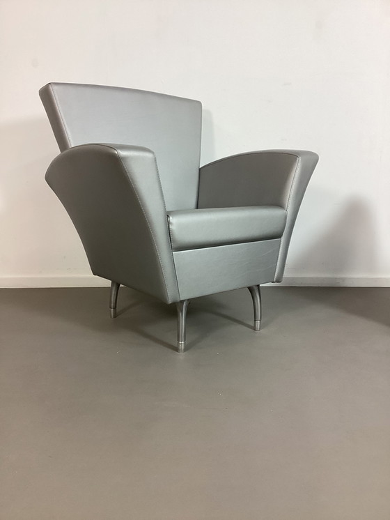 Image 1 of 2 poltrone vintage degli anni Novanta in argento