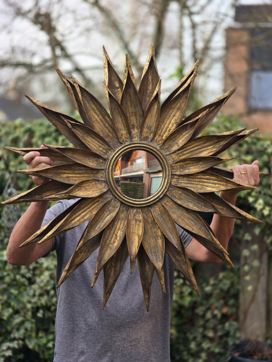 Image 1 of Enorme espejo de mayordomo Sunburst