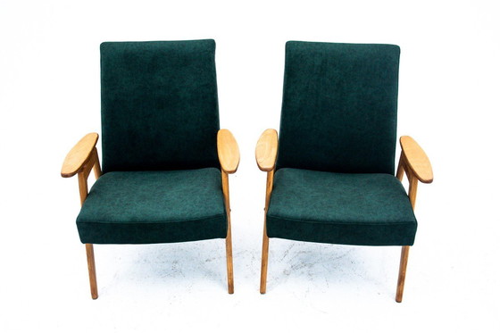 Image 1 of Deux fauteuils verts vintage par Jaroslav Šmídek pour Jitona, Tchécoslovaquie, années 1960