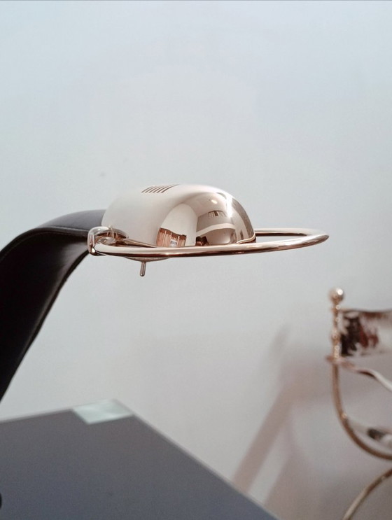 Image 1 of Cobra Leather Desk Lamp by Traso Milano 1988