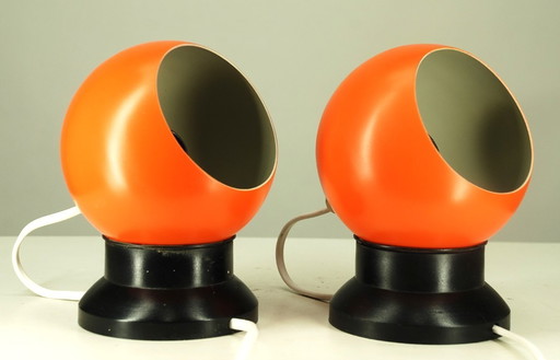 Lámparas de pared con imán de bola, Dinamarca, década de 1960. Juego de 2 piezas.