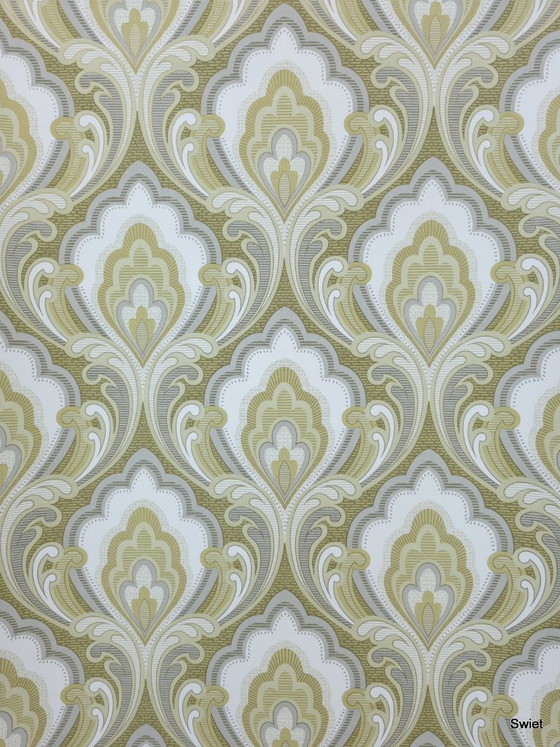 14302 Carta da Parati Barocca Classica Verde Oliva Accento Oro – Decorazioni murali, Paper (photo 6 of 7)