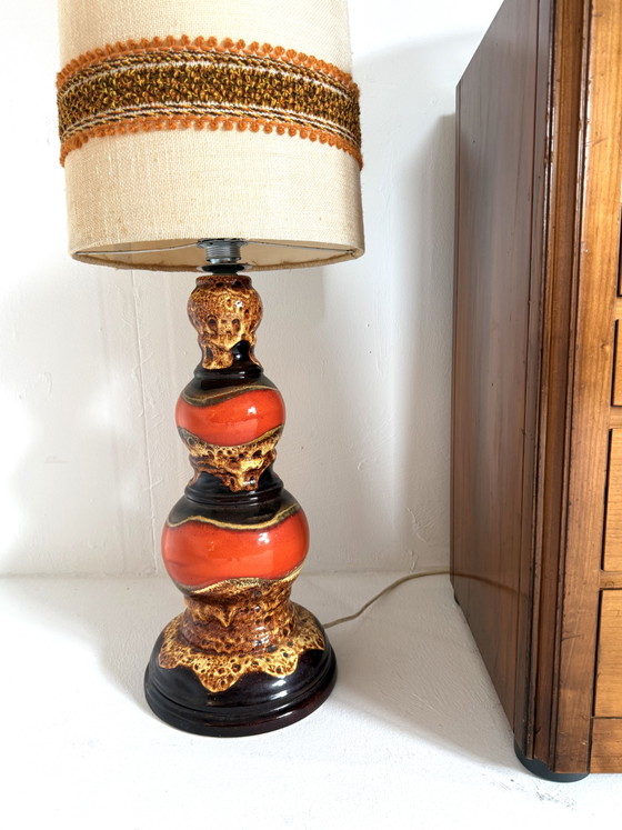 Image 1 of Lampadaire vintage XL en céramique à bulles, Allemagne de l'Ouest, années 1960