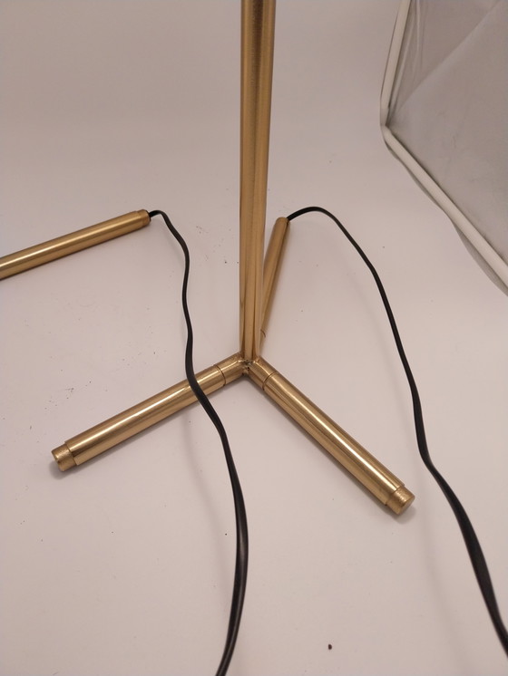 Image 1 of 1 set Flos IC t1 geborstelde messing tafellampen 1990's