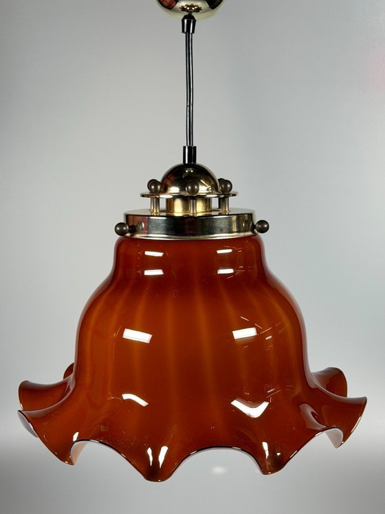 Image 1 of 60er 70er Jahre Peill & Putzler Germany Deckenlampe Glas Space Age Design