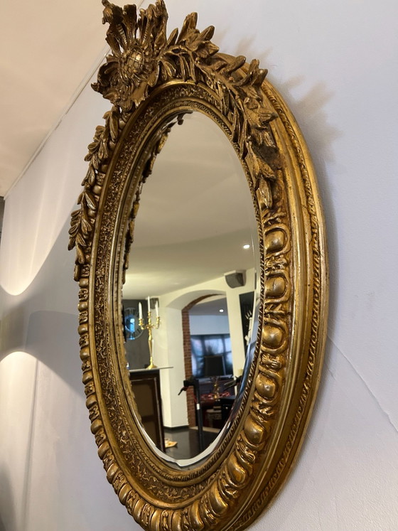 LARGE imposing baroque mirror – Wood (photo 7 of 13)