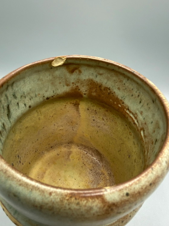Peasants Enameled Stoneware Pickle Pot with Wooden Tongs – Crockery, Cork, Rustic (photo 8 of 10)