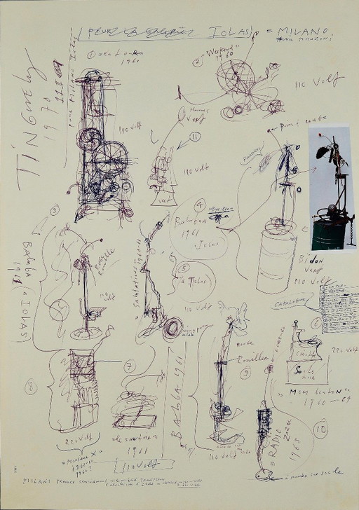 Jean Tinguely - affiche - "Exposition 60's design- 70's design".