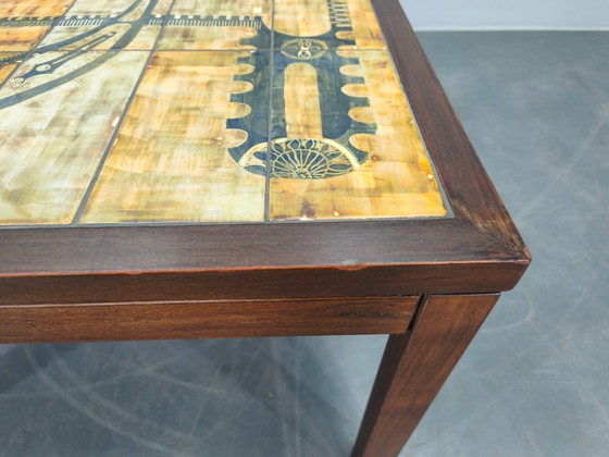Image 1 of Danish Haslev Teak Tile Coffee Table Otto Detlefsen 1960s