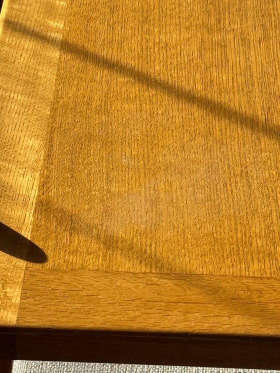 Tavolo da pranzo allungabile in legno con sei sedie, Van Den Berghe, Tavoli da pranzo, Tessile, Marrone (foto 6 di 14)