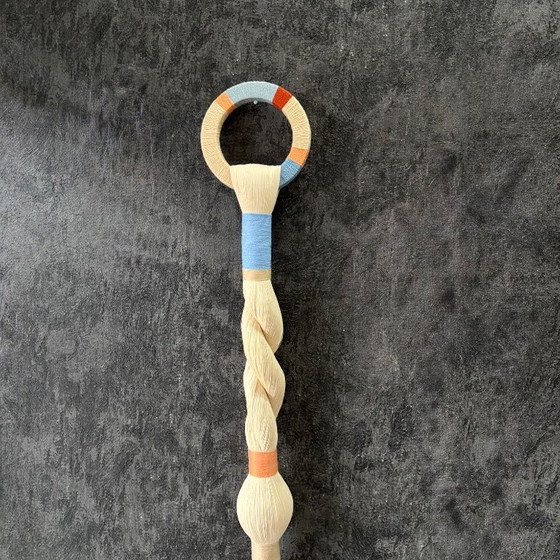 Image 1 of Handgefertigter minimalistischer Wandbehang • Moderne, neutrale Dekoration • Geflochtene Textilkunst