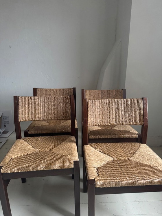 Image 1 of 4 sedie vintage in wengé