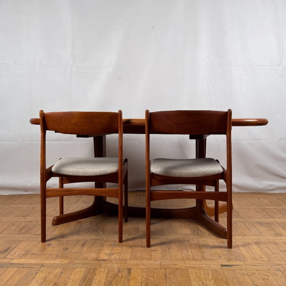 Image 1 of Ensemble de 6 chaises de salle à manger danoises en teck Erik Buch pour O.D. Møbler, années 1960 - Mid-Century Modern