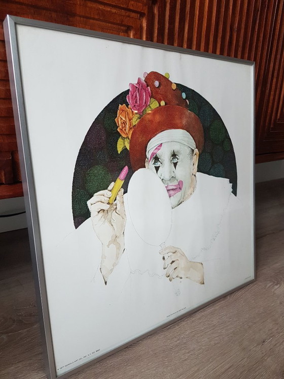 Image 1 of Ben Black - Magnifique lithographie « Rose Chapeau » / 1977 États-Unis