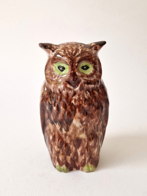 Marie-Anne Westerlund - Chouette - Signé – beeldhouwkunst, Porcelain