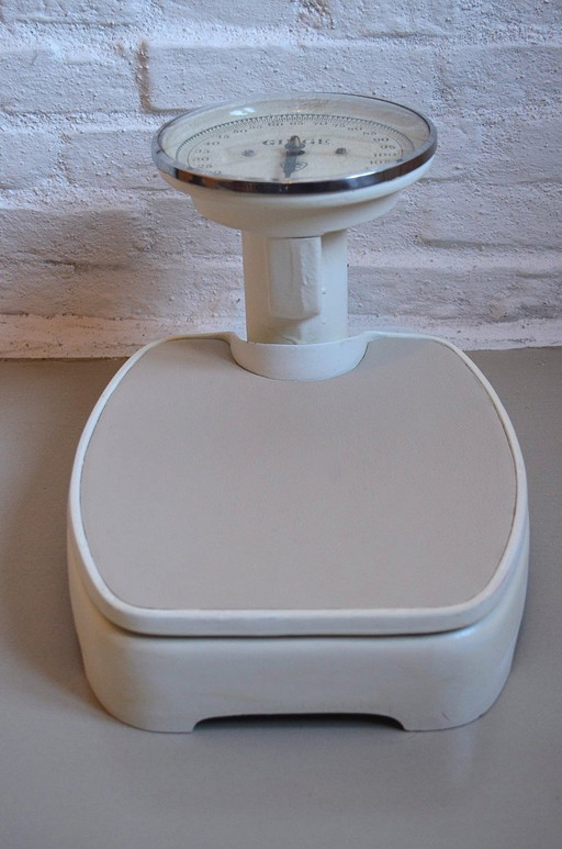 Bilancia da bagno vintage, anni '30, Ginge