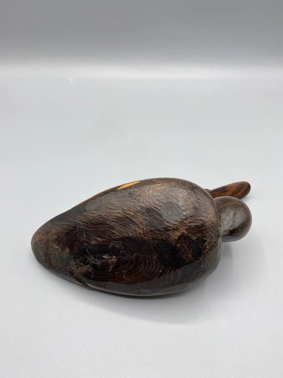 Sculpture d'oiseau aquatique en bois sculpté, art populaire – Wood, Rustic (photo 4 of 6)